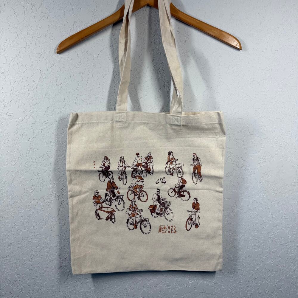 Rabbit House Bicycle Tote Cotton Canvas Bag‎ from Amsterdam NEW